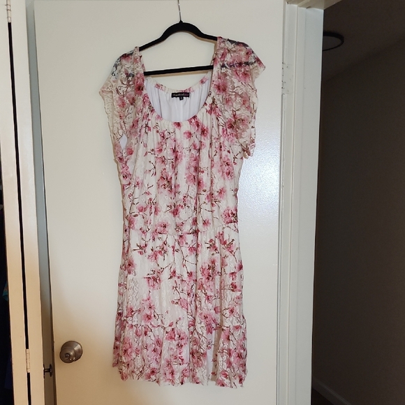 HeartSoul Pink Floral Mini Dress - Picture 1 of 3